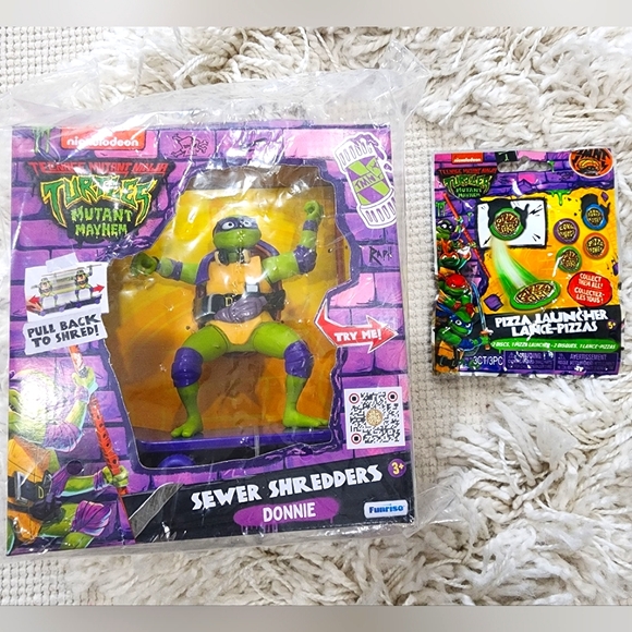 Teenage Mutant Ninja Turtles Mutant Mayhem , DONNIE pull back skateboard w gift - Picture 1 of 6